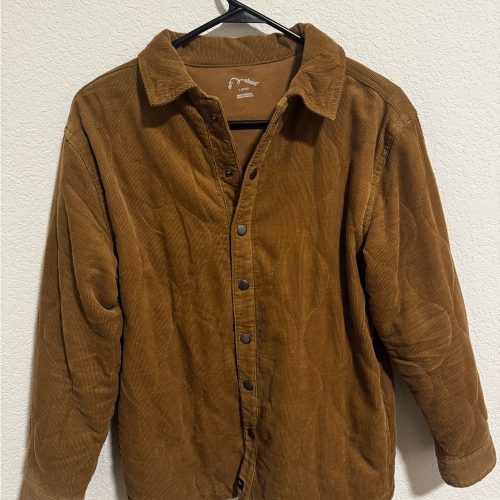 Art Class Men's Brown Corduroy Shirt Jacket
